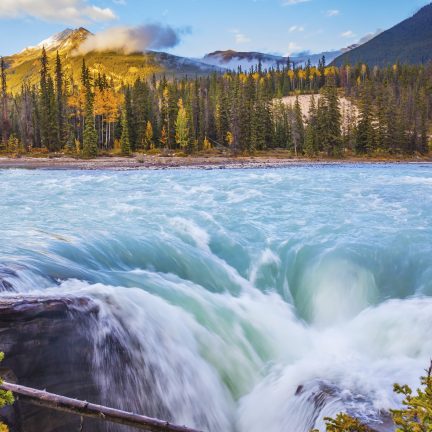 Athabasca Falls in Jasper National Park, Canada