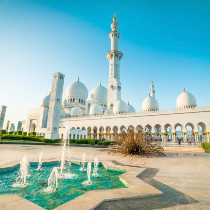 Sjeik zayed-moskee in abu dhabi, verenigde arabische emiraten