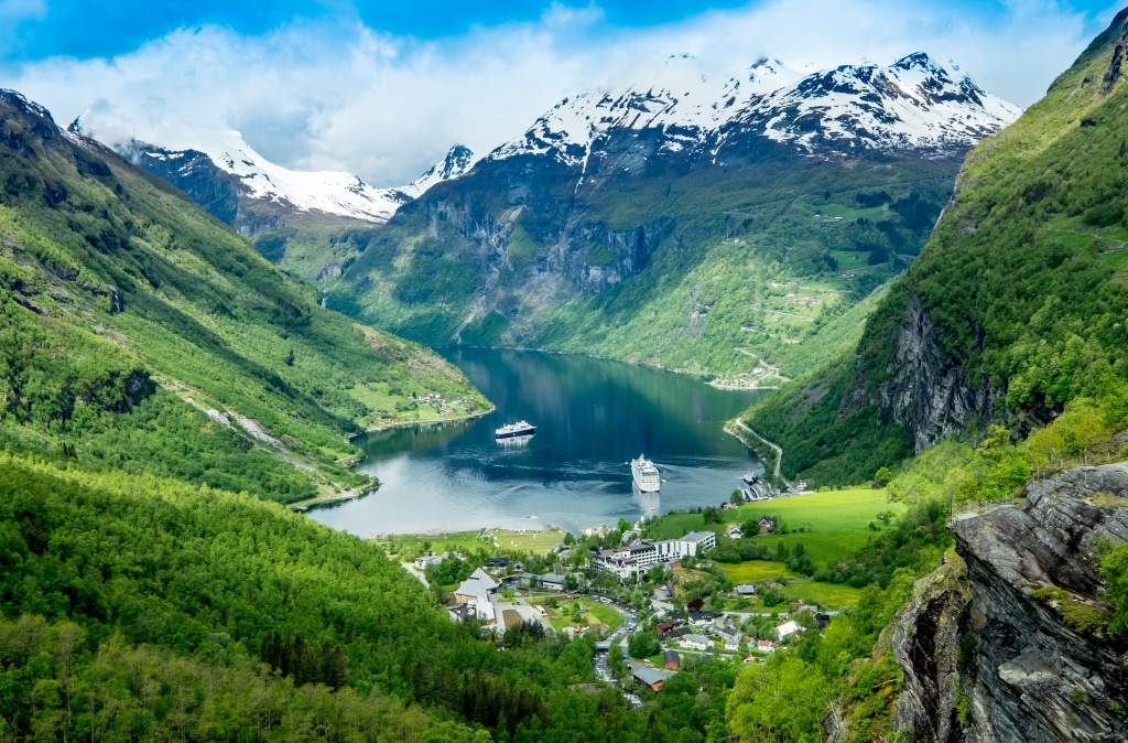 Geiranger fjord in Noorwegen