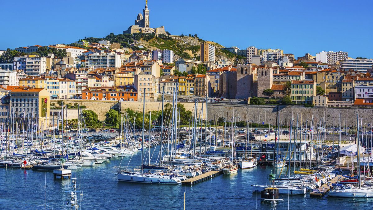 Kasteel en haven van Marseille, Frankrijk