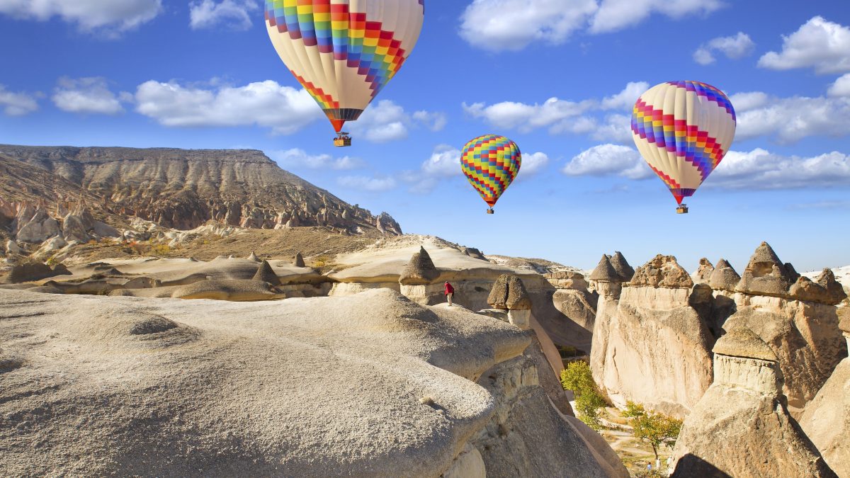 Luchtballonnen in Cappadocië, Turkije