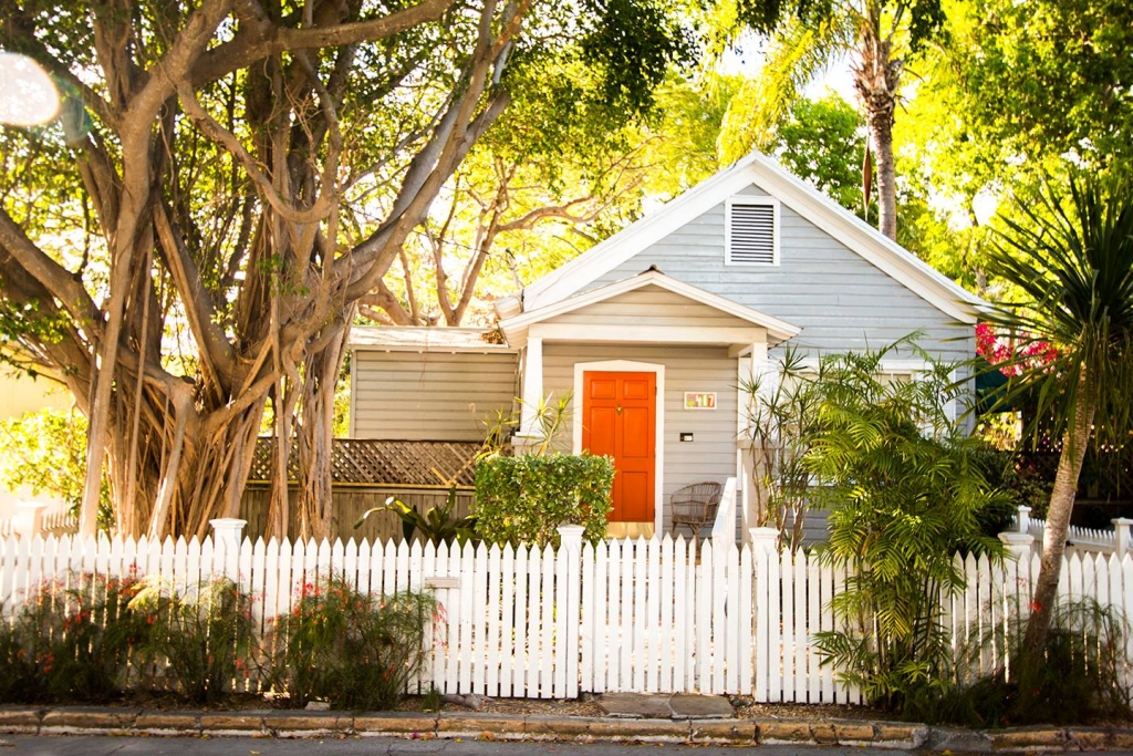 Houten huisje in Key West, Florida, Amerika