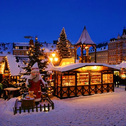 Kerstmarkt in annaberg-buchholz, duitsland