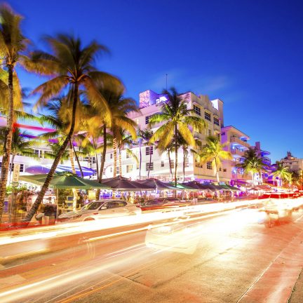 Ocean drive in miami, florida, amerika