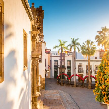 Huisjes in santa cruz de la palma, canarische eilanden