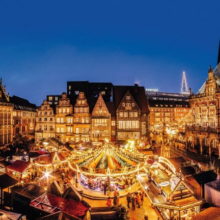 Kerstmarkt in bremen, duitsland