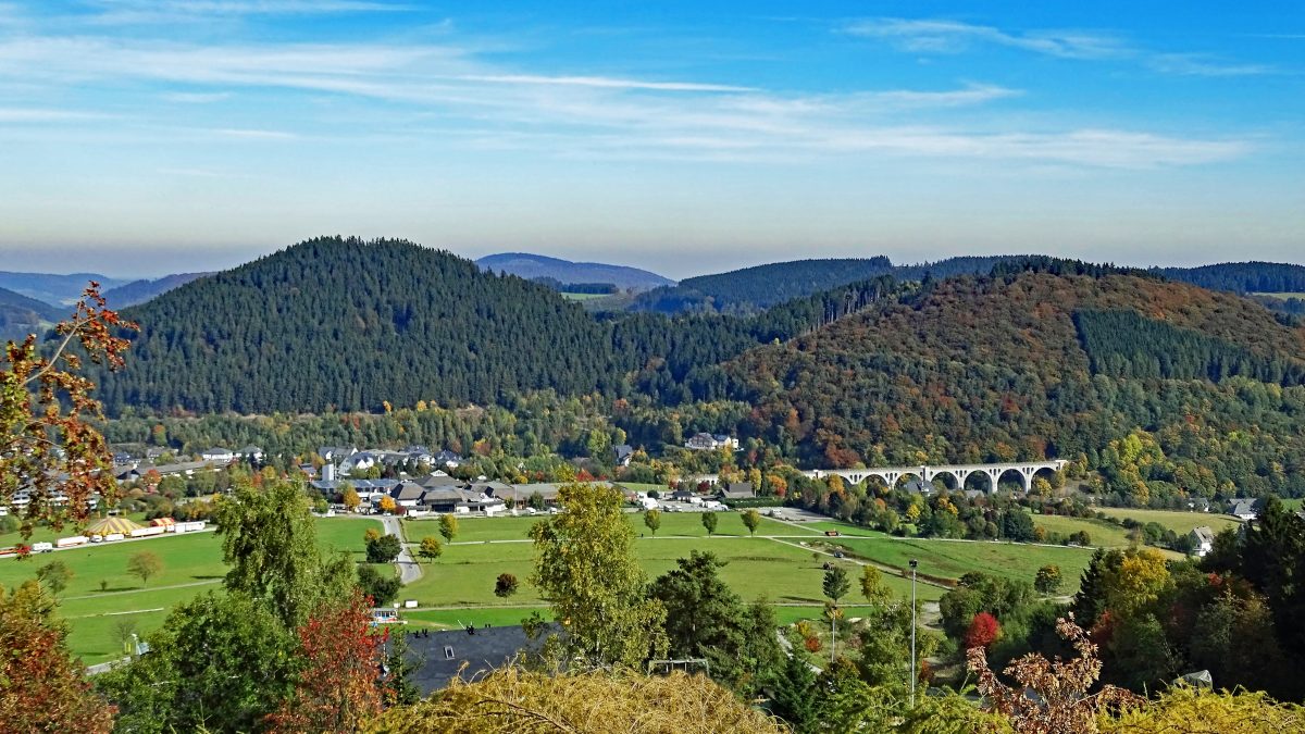Uitzicht over Willingen in het Sauerland, Duitsland