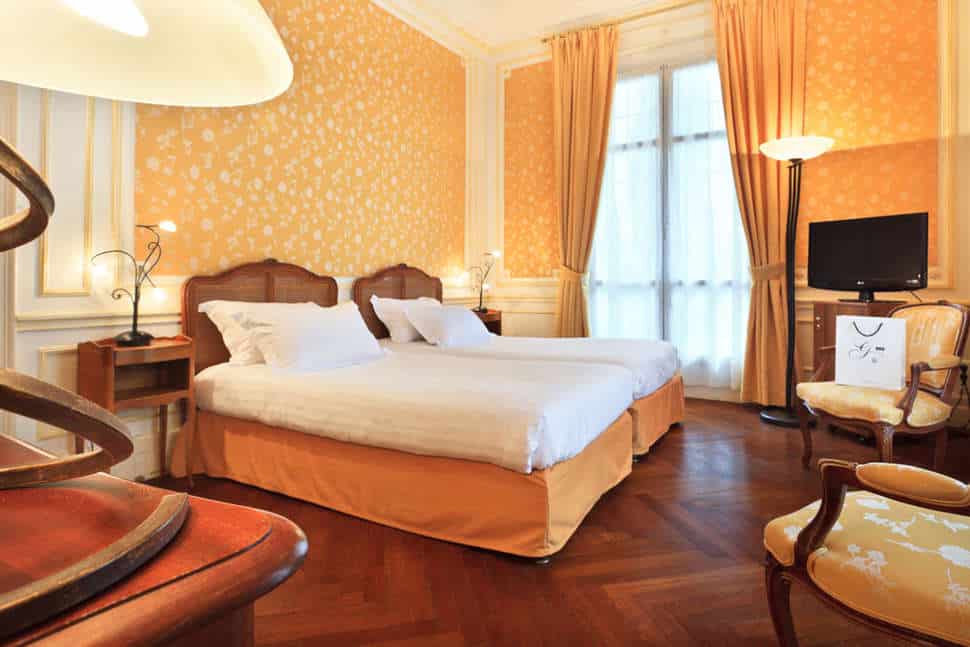 Hotelkamer van Hotel Gounod in Nice, Frankrijk