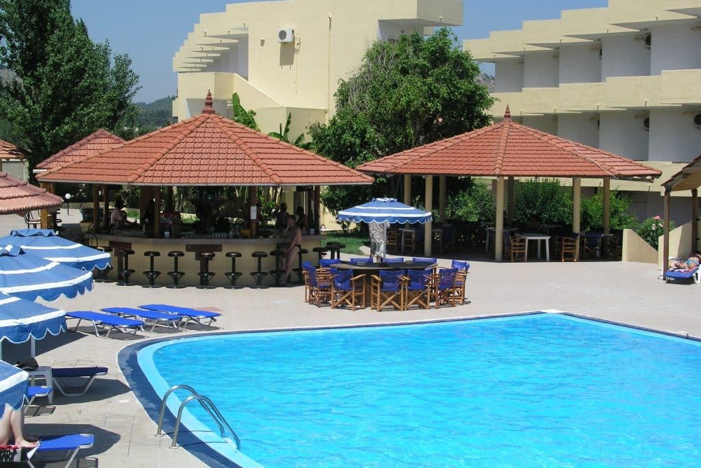 Zwembad van Fantasy Hotel in Kolymbia, Rhodos