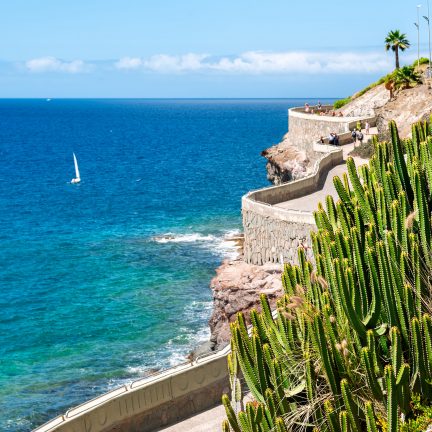 kustlijn van puerto rico naar amadores beach gran canaria