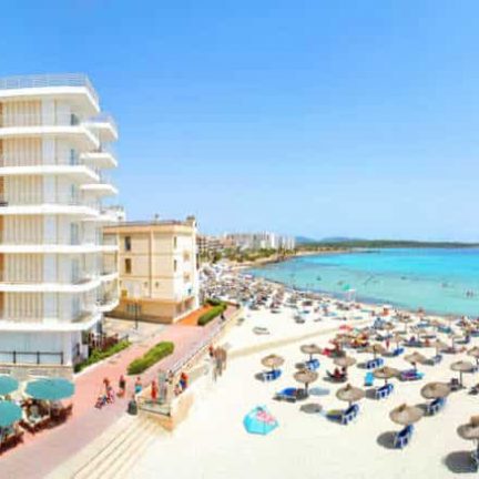 Ligging van universal hotel perla in sa coma, mallorca