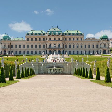 Belvedere paleis in wenen, oostenrijk