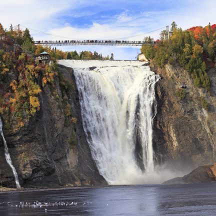 Montmorency falls in quebec, canada