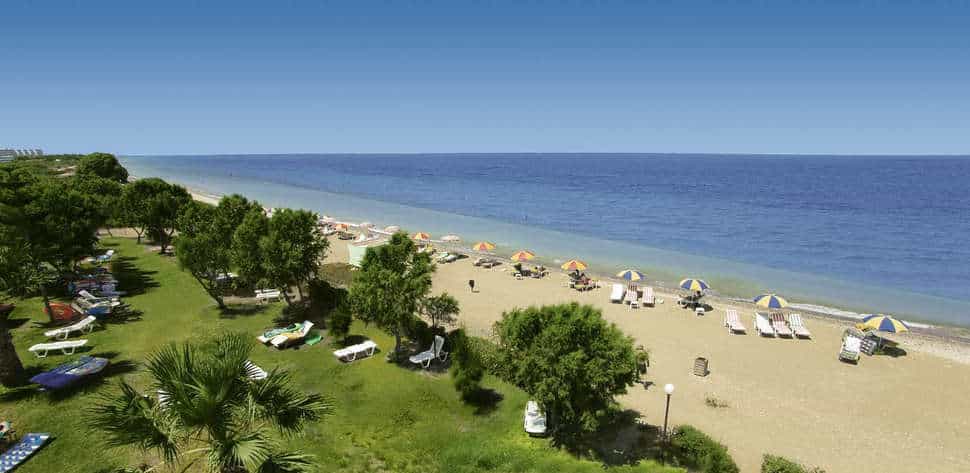 Strand van D'Andrea Mare Beach Resort in Trianda, Rhodos