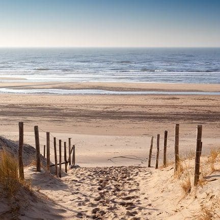 Strand van ter heijde aan zee in zuid-holland