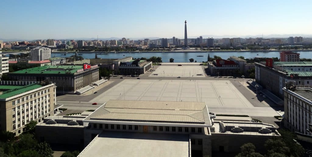 Kim Il Sung plein in Pyongyang, Noord-Korea