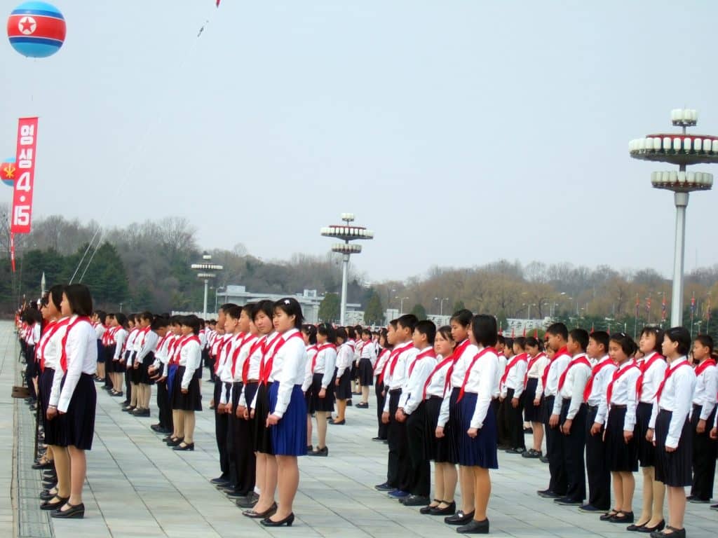 Schoolkinderen in Noord-Korea