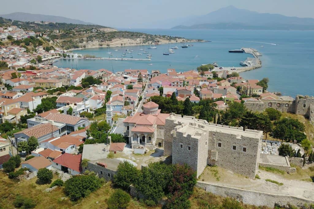 Uitzicht op Pythagorion, Samos