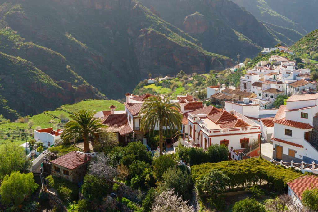 Het dorp Tejeda in de bergen van Gran Canaria