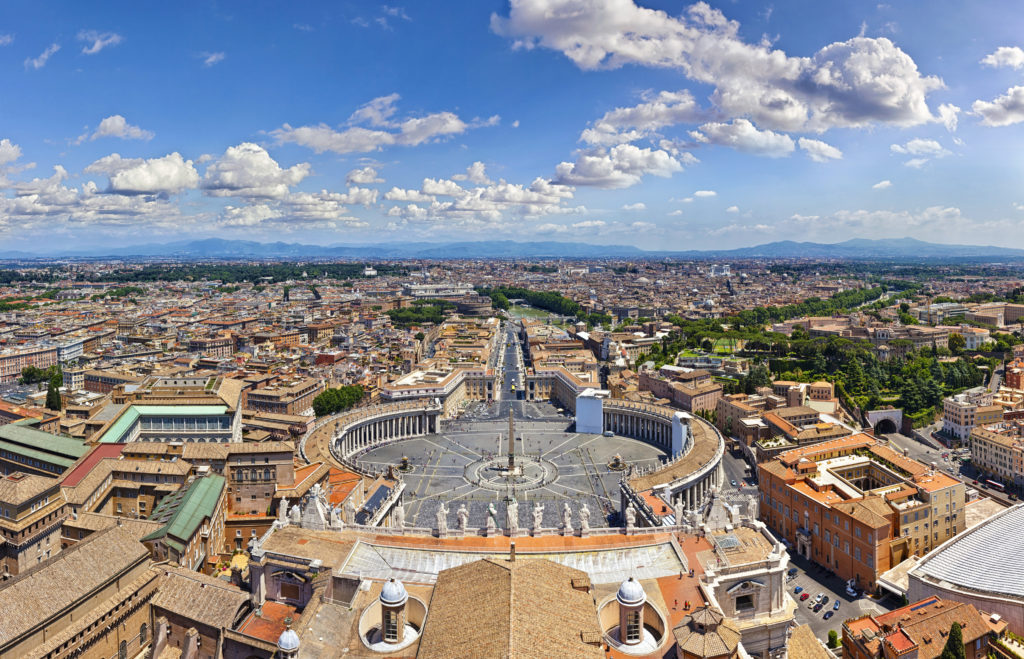 uitzicht vaticaanstad rome italie