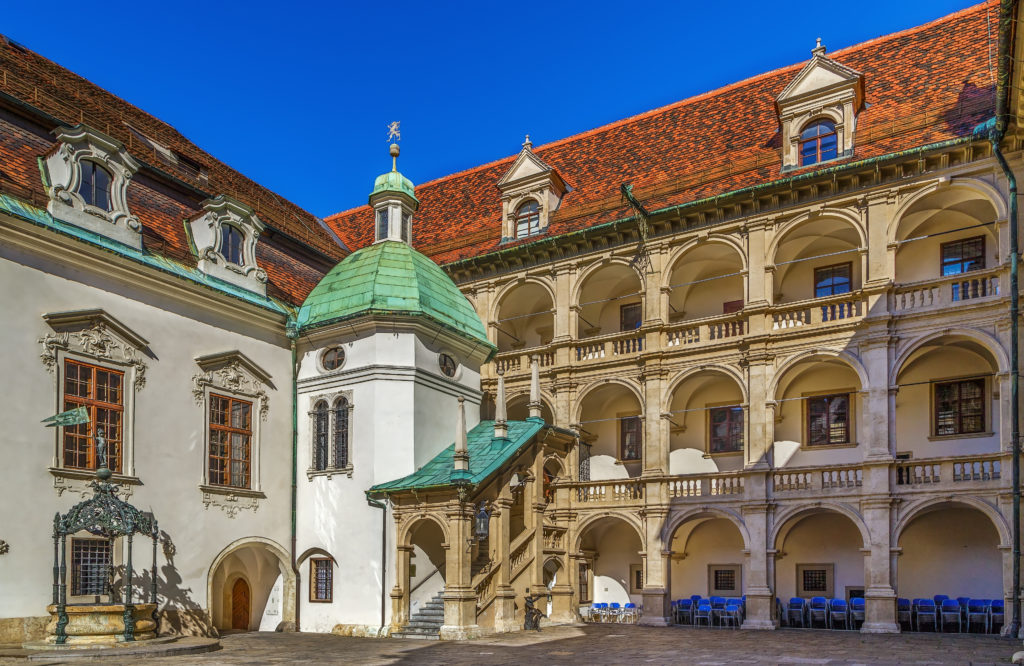 Binnenplaats van het Landhaus in Graz, Oostenrijk