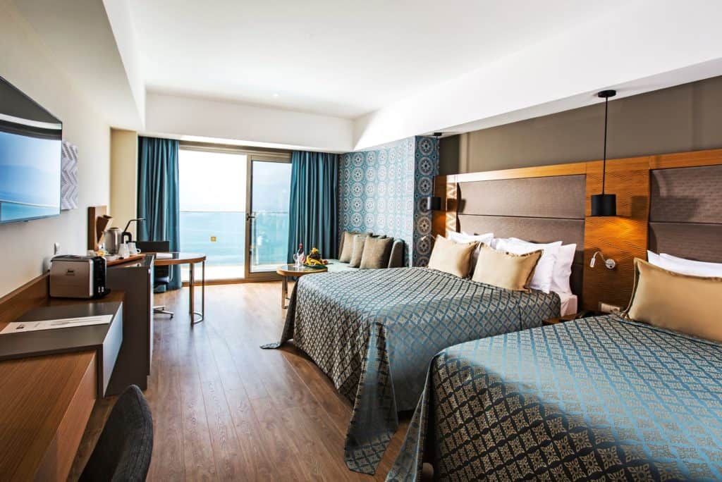 Hotelkamer van Amara Sealight Elite in Kusadasi, Noord-Egeïsche Kust, Turkije