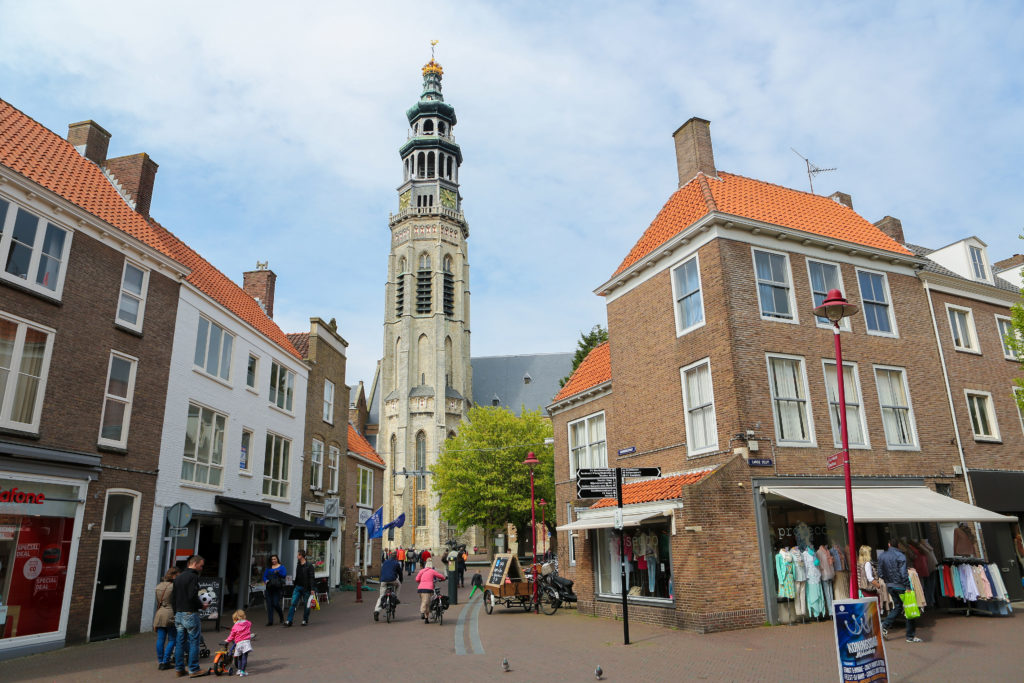 Kerk in het centrum van Middelburg in Zeeland