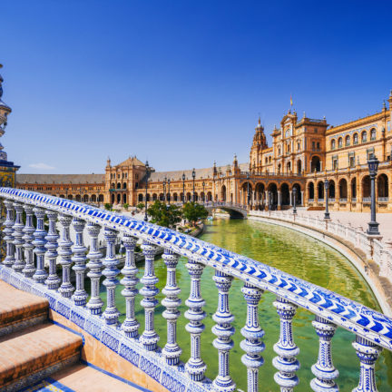 Plaza de Espana in Sevilla, Andalusie, Spanje