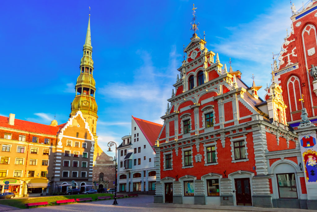 Stadhuis in het oude centrum van Riga, Letland