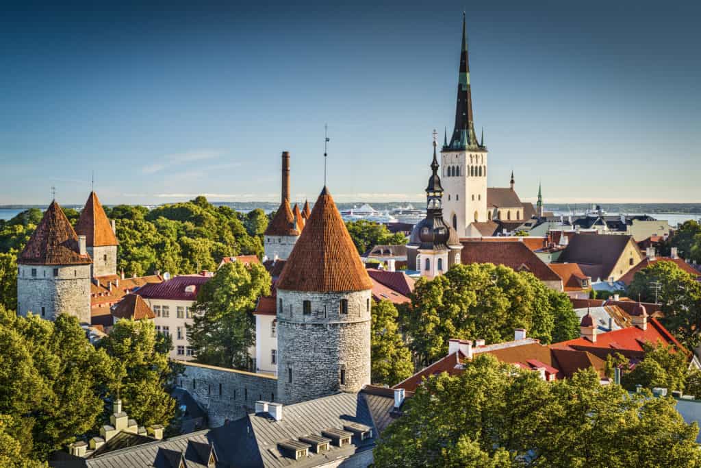 Centrum van Tallinn in Estland