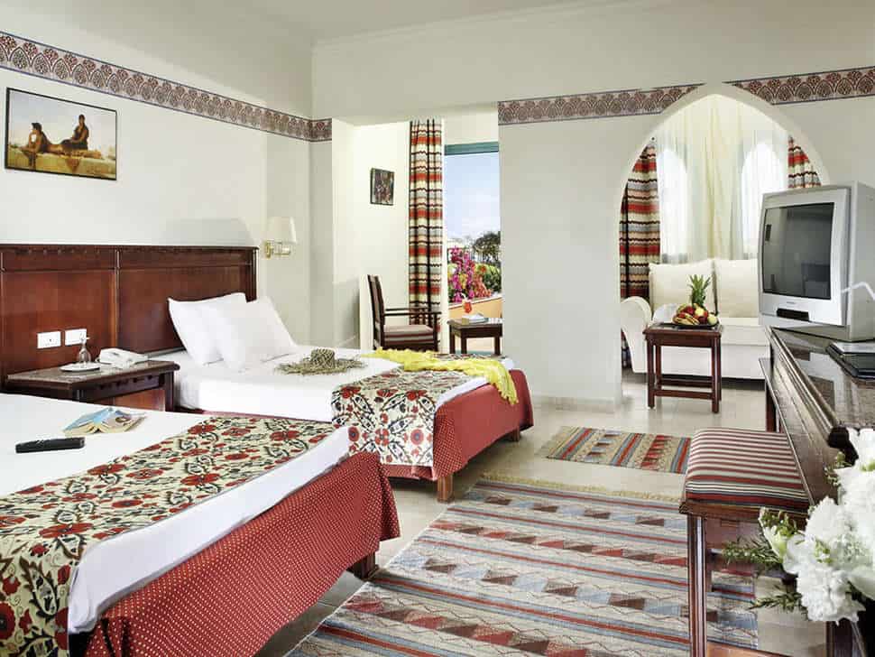 Hotelkamer van Sunrise Select Garden Beach Resort in Hurghada, Rode Zee, Egypte