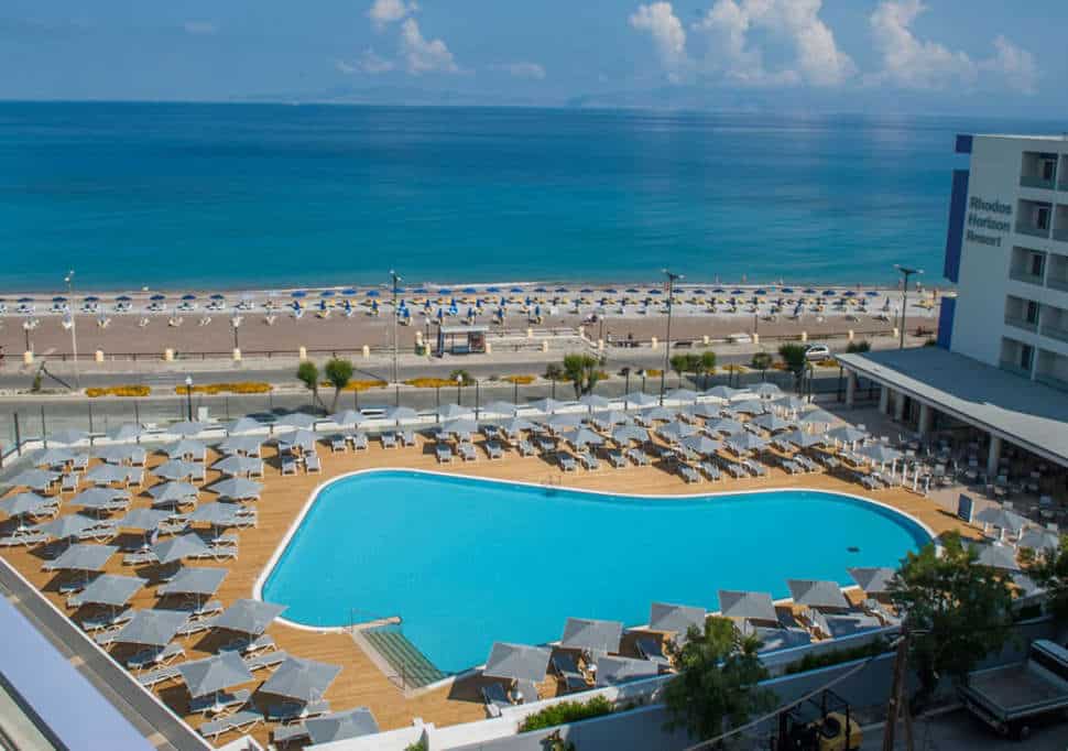 Ligging van Rhodos Horizon Resort in Rhodos-Stad, Rhodos, Griekenland