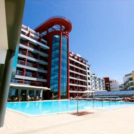 Four views monumental lido in funchal, madeira, portugal