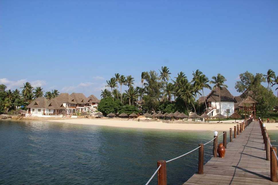 Ligging van Paradise Beach Resort in Uroa, Zanzibar, Tanzania