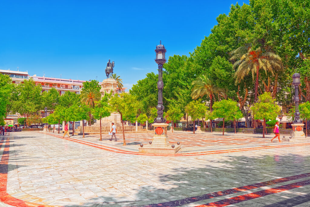 Plaza Nueva in Sevilla, Spanje