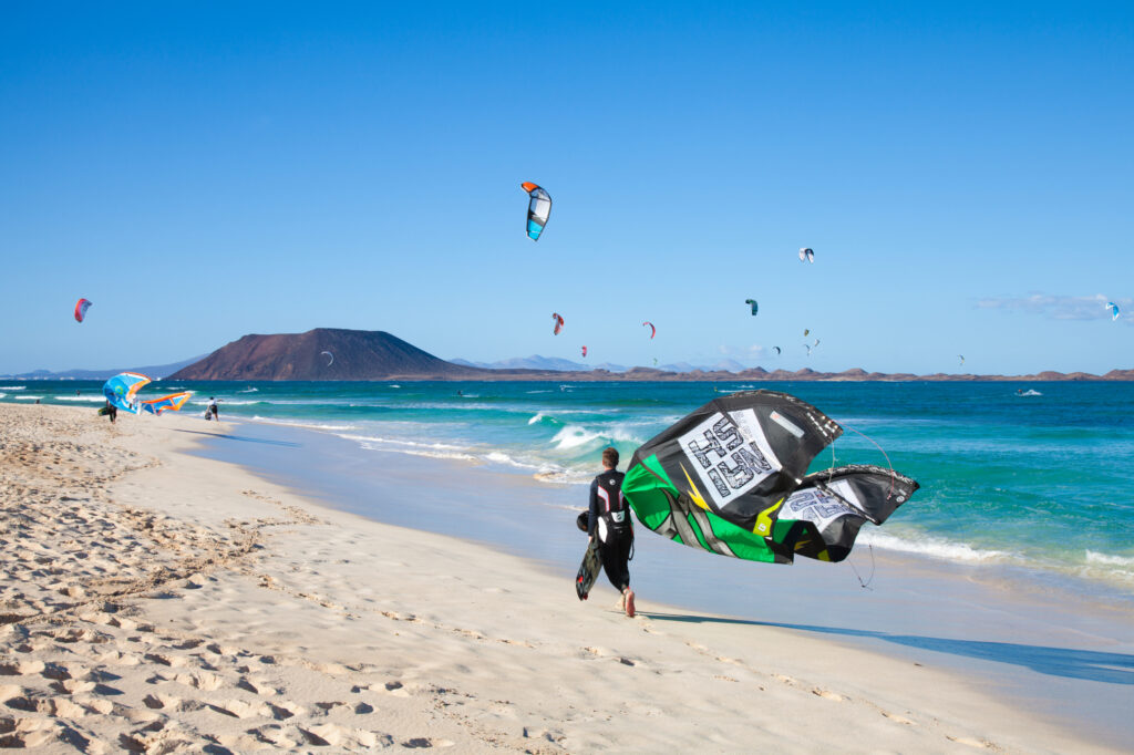 Kitesurfen op Fuerteventura in Spanje