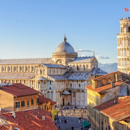 De Duomo en de toren van Pisa in Toscane, Italië