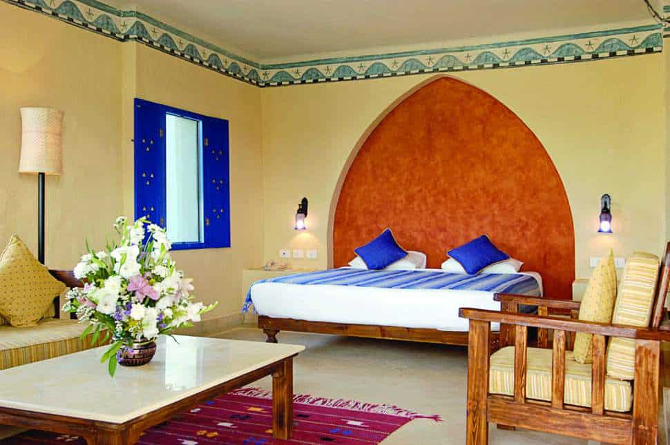 Hotelkamer van Marina Lodge in Marsa Alam, Rode Zee, Egypte