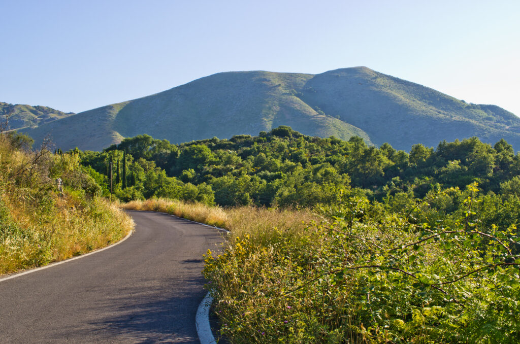 Pantokrator berg op Corfu in Griekenland