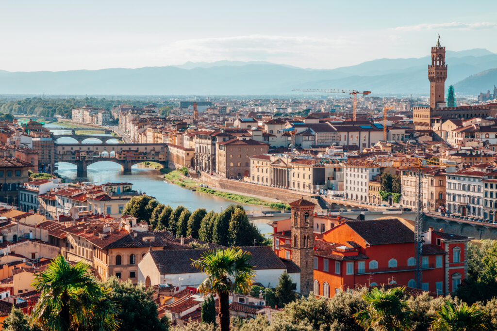 Uitzicht over Florence vanaf Piazalle Michelangelo