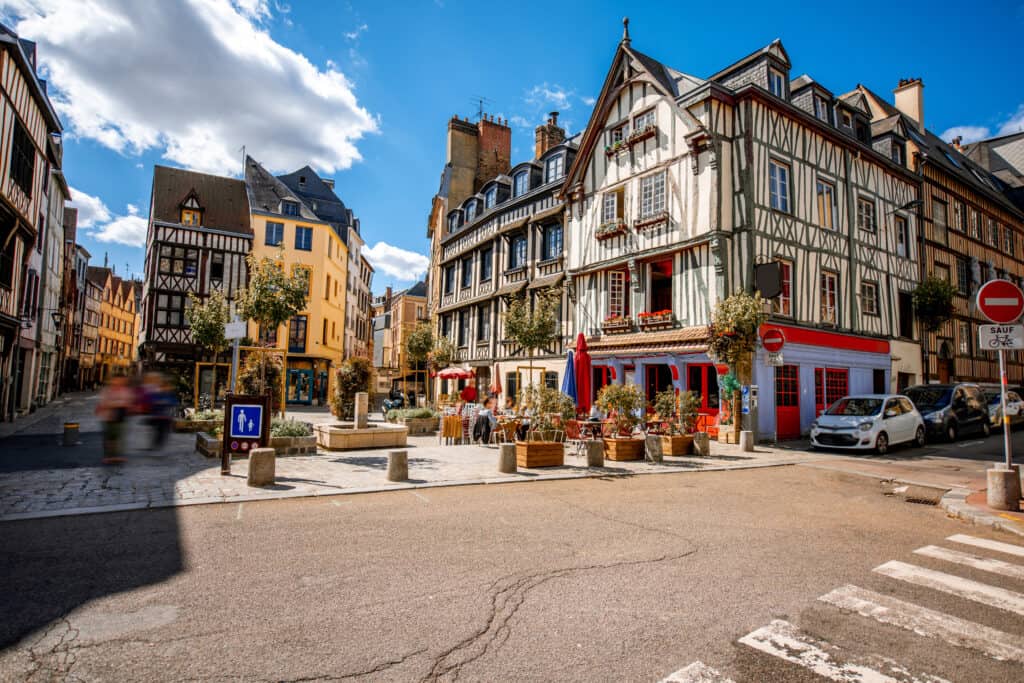 Stadsplein in Rouen, Frankrijk