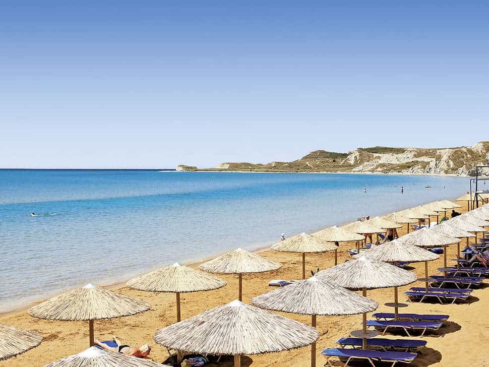 Strand van Apollonion Asterias Resort & Spa in Lixouri, Kefalonia, Griekenland