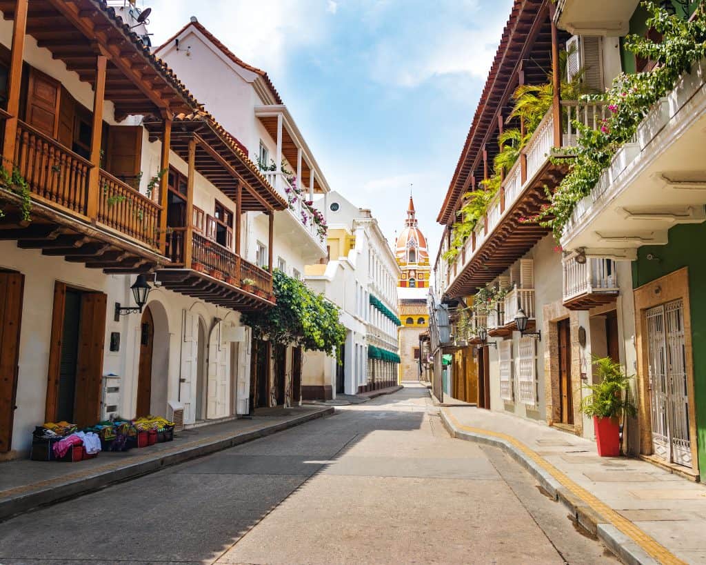 Oude centrum van Cartagena in Colombia