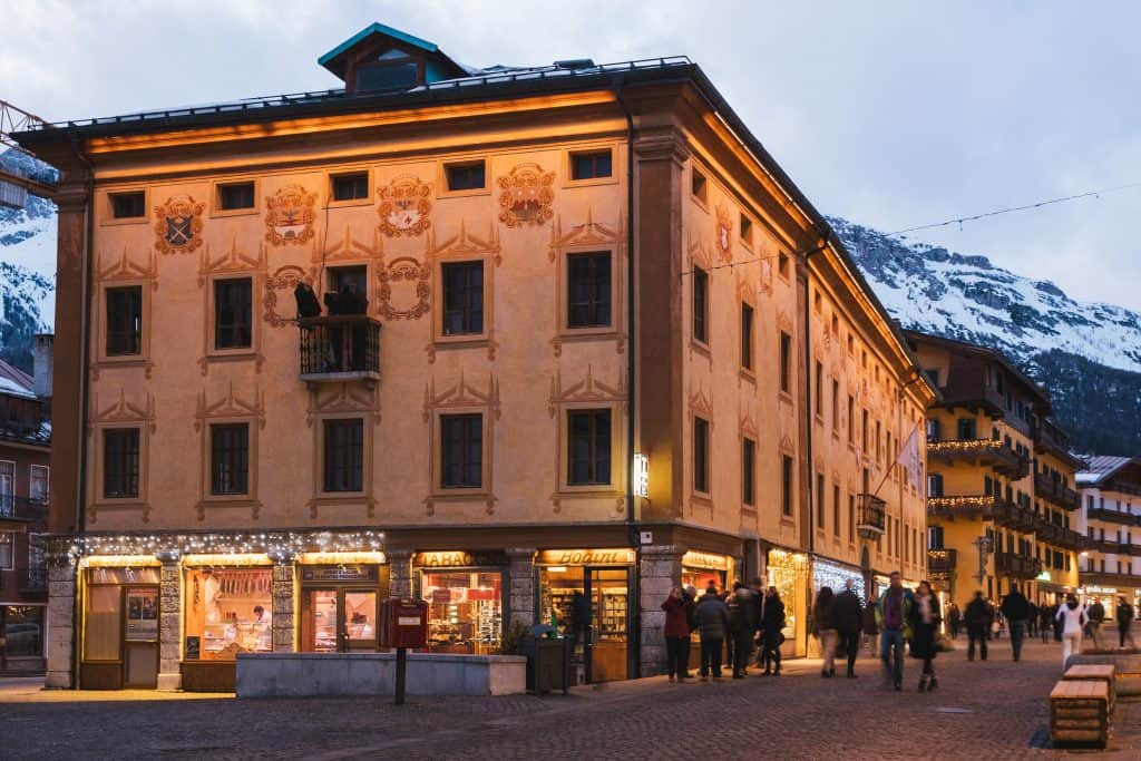 Winkelen in Cortina d'Ampezzo in Italie