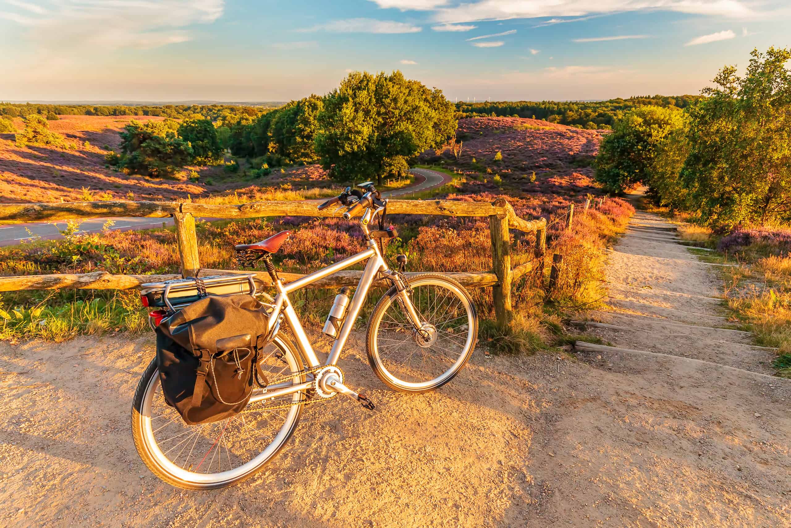 Elektrische fiets op de Veluwe